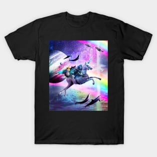 Bearded Dragon Frog Squirrel On Rainbow Unicorn T-Shirt